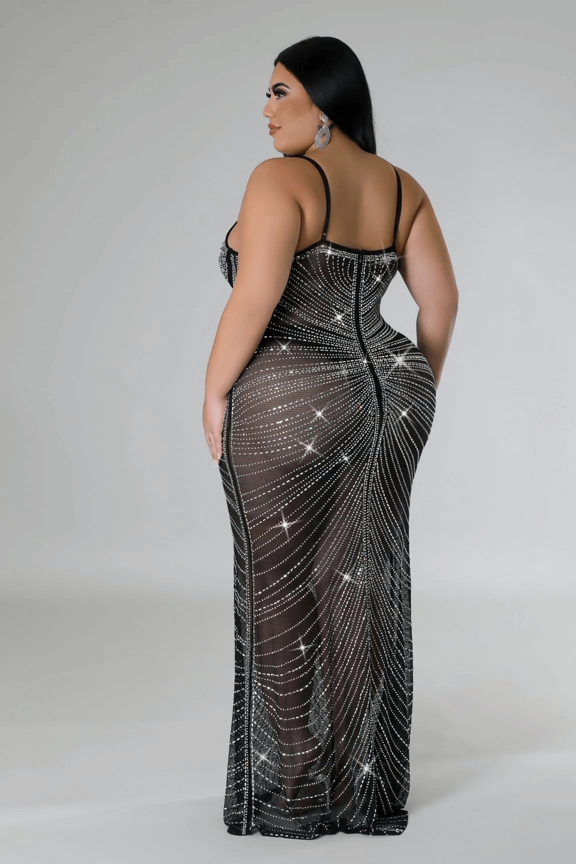 Center of Attention Rhinestone Gown Alyssa Monroe Boutique LLC