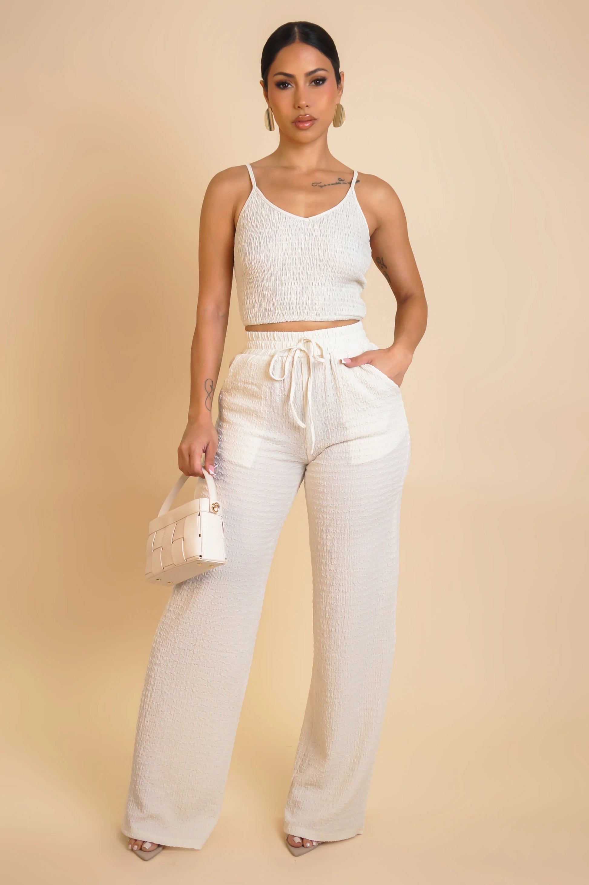 Luxe Textured Lounge Set Alyssa Monroe Boutique LLC
