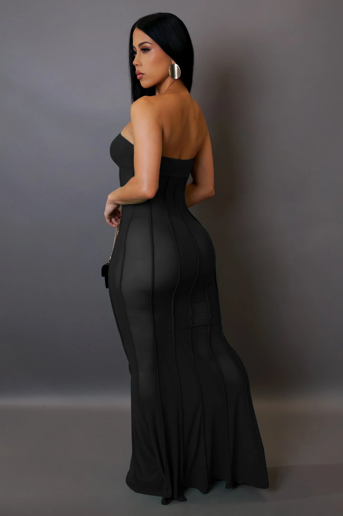 Its a Mirage Maxi Sheer Black Dress